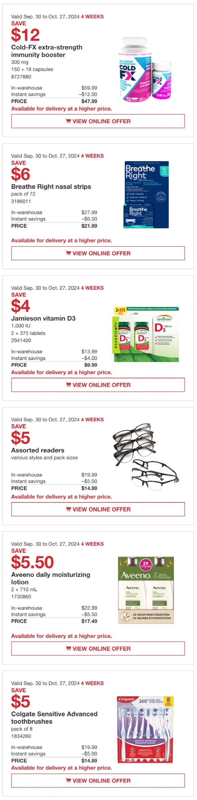 Costco Flyer September 30 to October 27, 2024 FlyerHunters