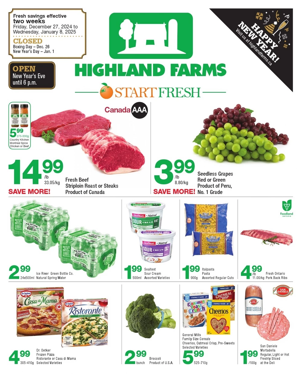 Highland Farms Flyer january 2 to january 8, 2025