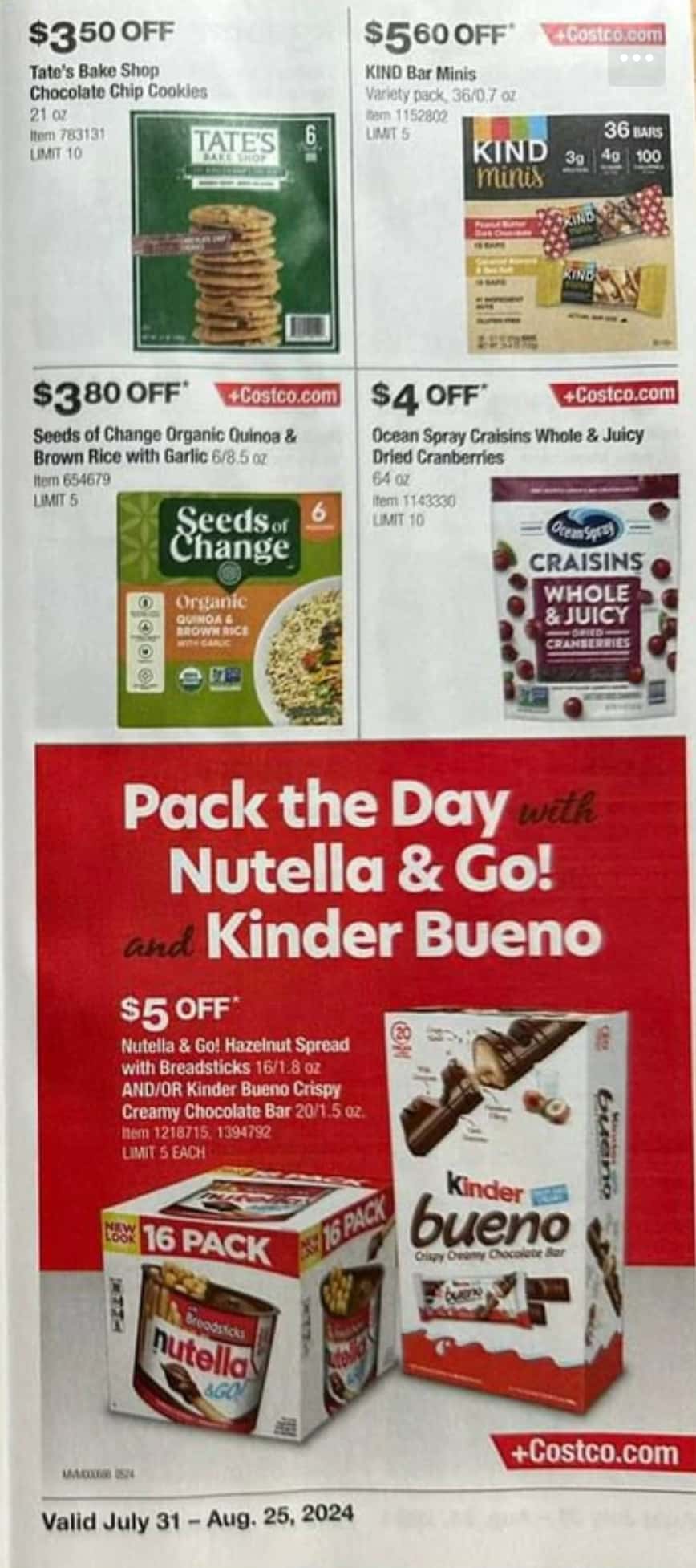 Costco Ad July 31 to August 25, 2024