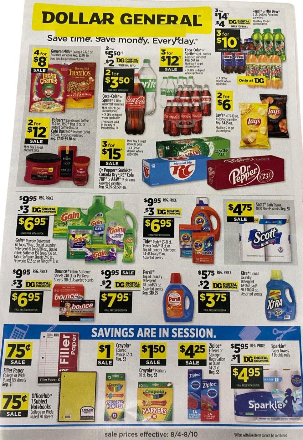 Dollar General Weekly Ad August 4 to August 10, 2024 | WeeklyAdHunters