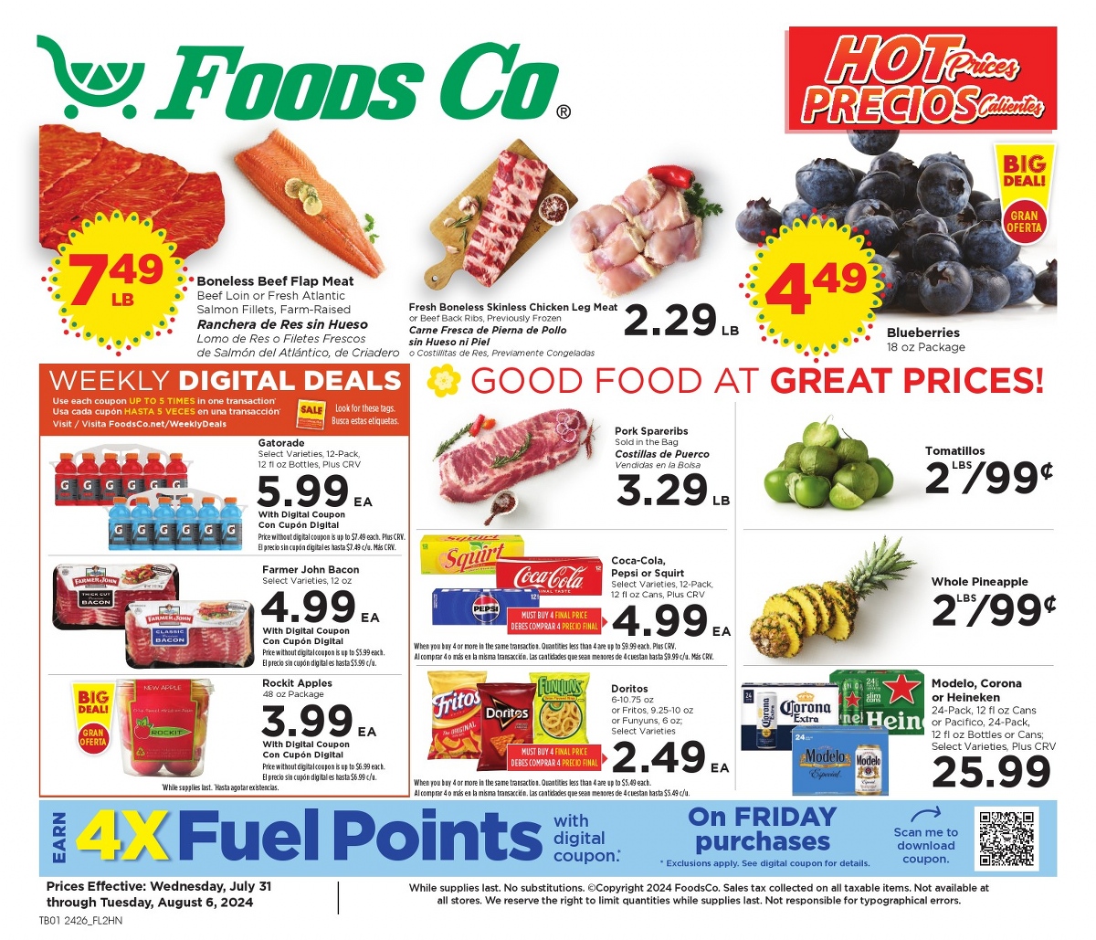 Foods Co Weekly Ad July 31 to August 6, 2024 | WeeklyAdHunters