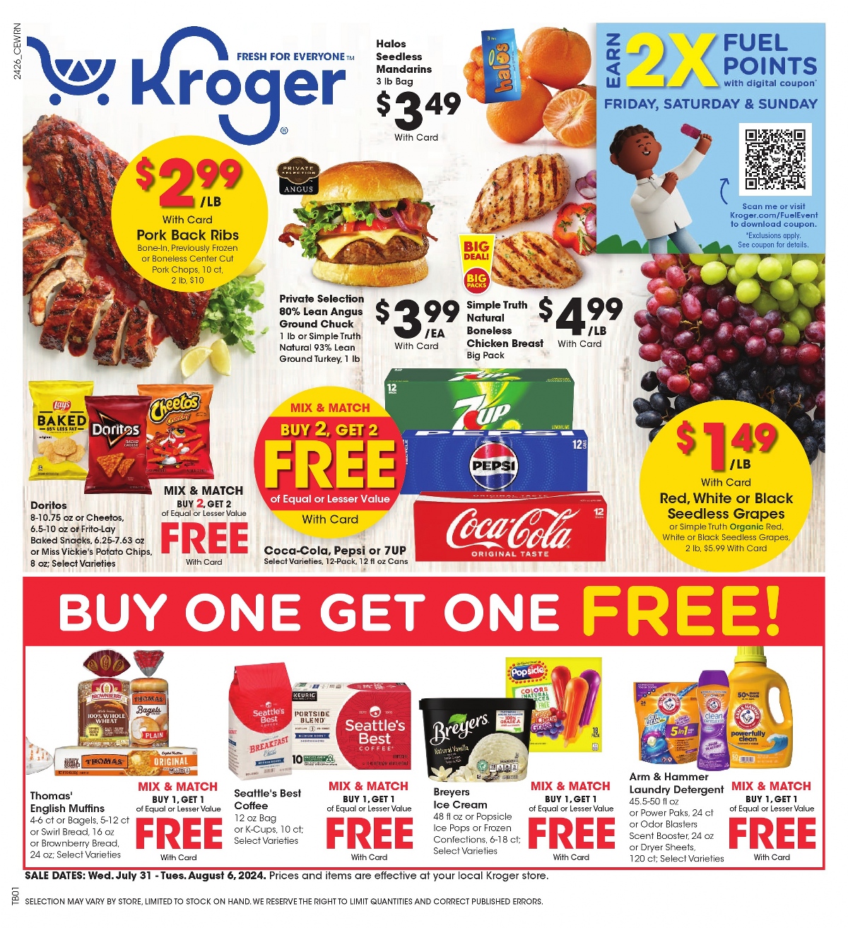 Kroger Ad July 31 to August 6, 2024 WeeklyAdHunters