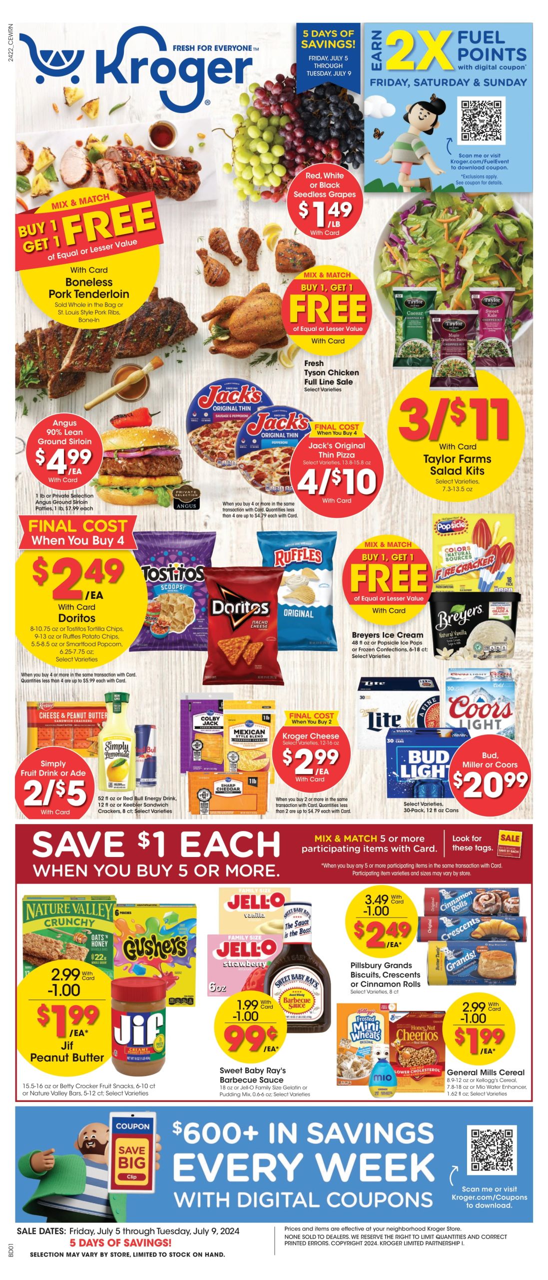 Kroger Weekly Ad July 5 to July 9, 2024 | WeeklyAdHunters