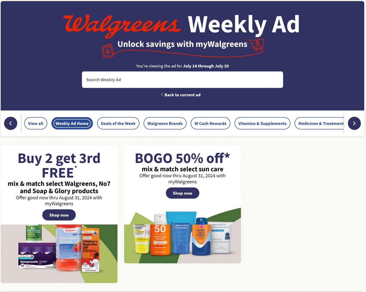 Walgreens Weekly Ad July 14 to July 20, 2024 WeeklyAdHunters