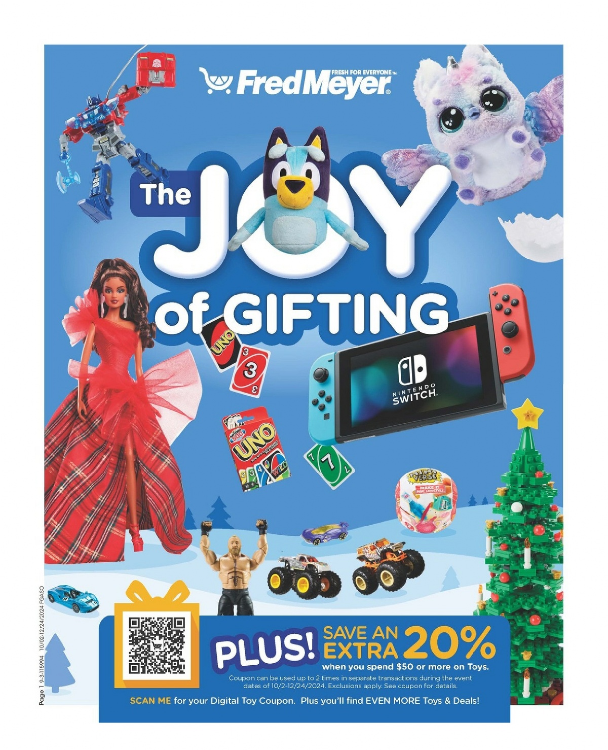 Fred Meyer Toy Book Ad October 2 to December 24, 2024