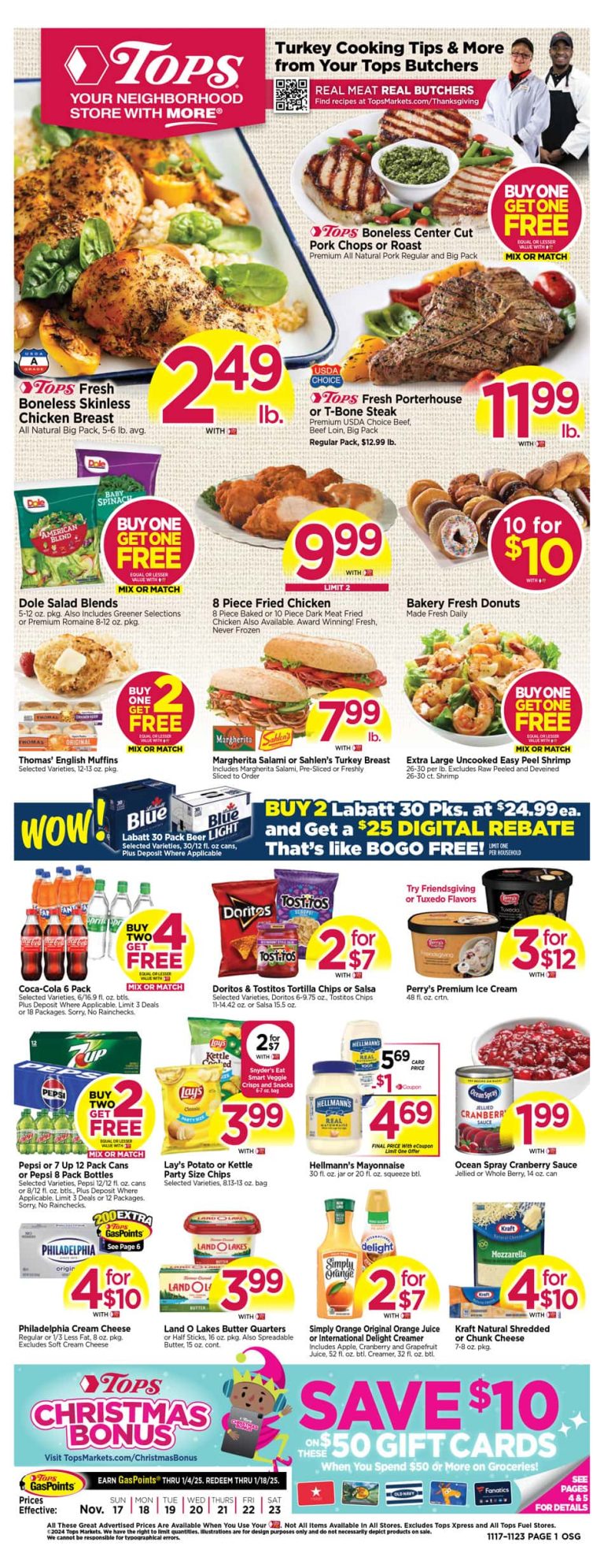 Tops Christmas Ad Deals 2024