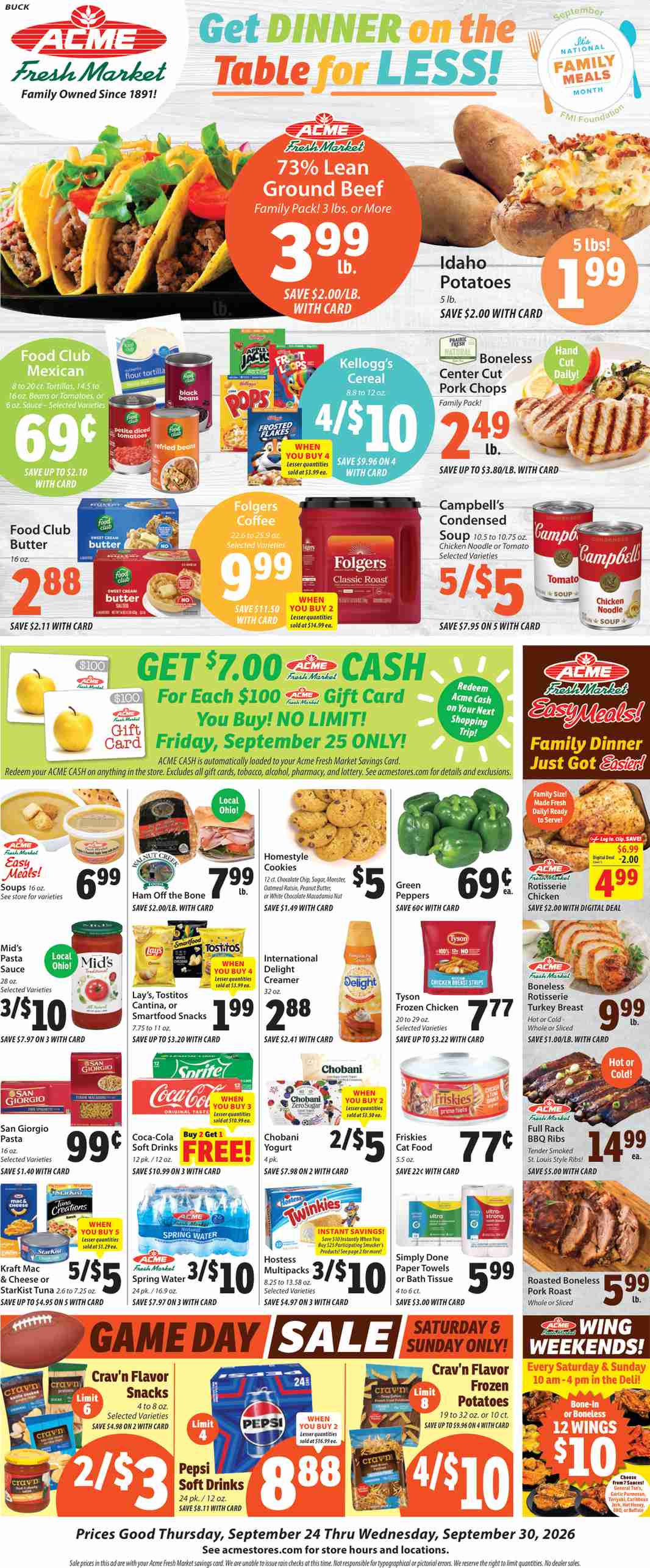Acme Fresh Market Weekly Ad October 1 - 7, 2026 - Image 1 September 24 - 30