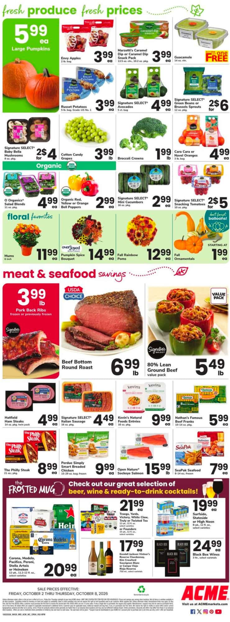Acme Weekly Ad (October 9 - 15, 2026) Early Preview - Image 2 October 2 - 8
