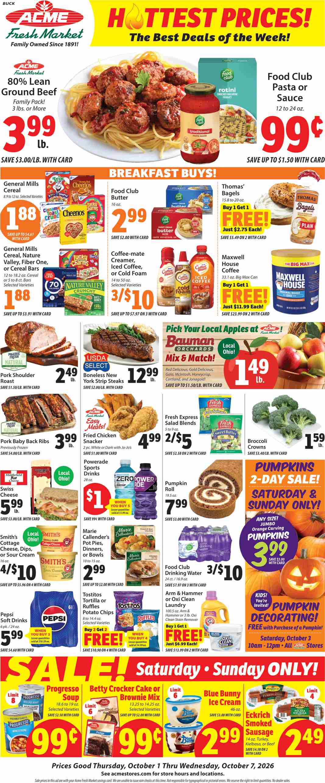 Acme Fresh Market Weekly Ad October 1 - 7, 2026 - Image 1 October 1 - 7