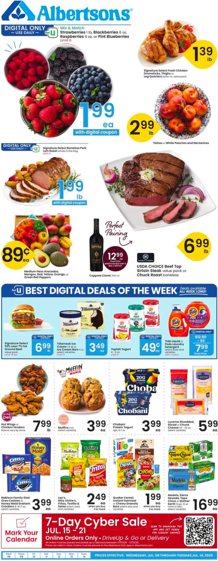 Albertsons Weekly Ad July 15 - 21, 2026 - Image 1 July 8 - 14