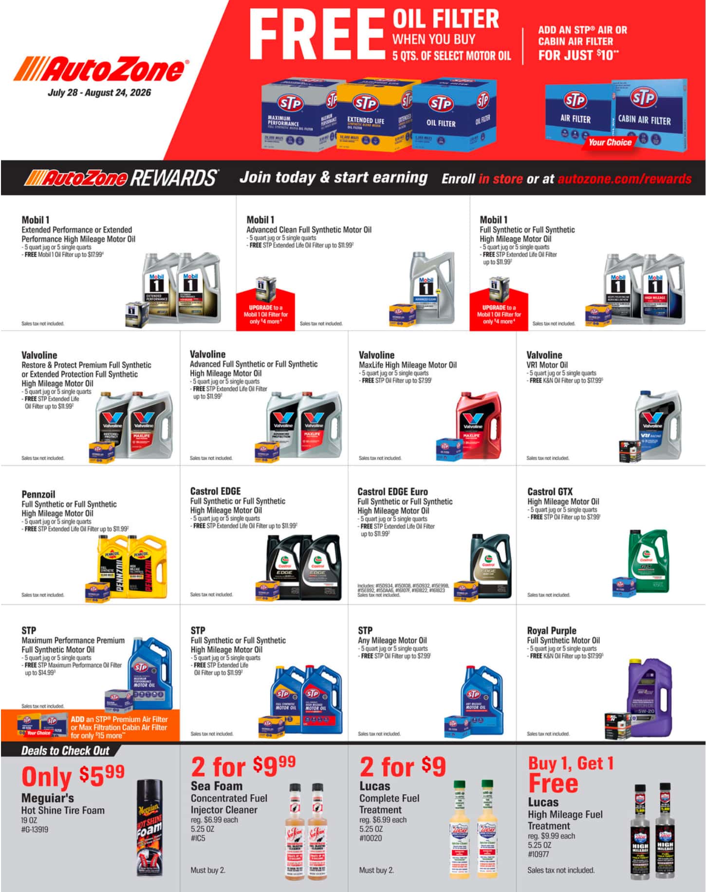Autozone Weekly Ad August 2026 - Image 1 August 2026