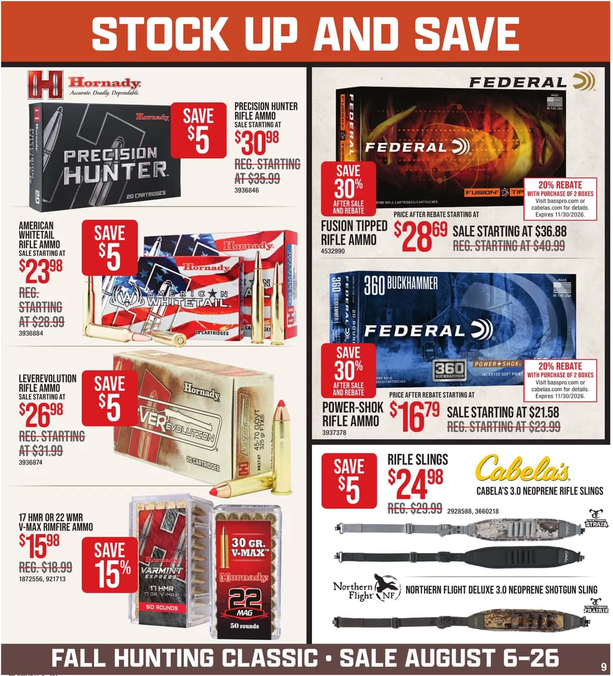 Bass Pro Shops Ad September 2026 - Image 1 August 6 - 26