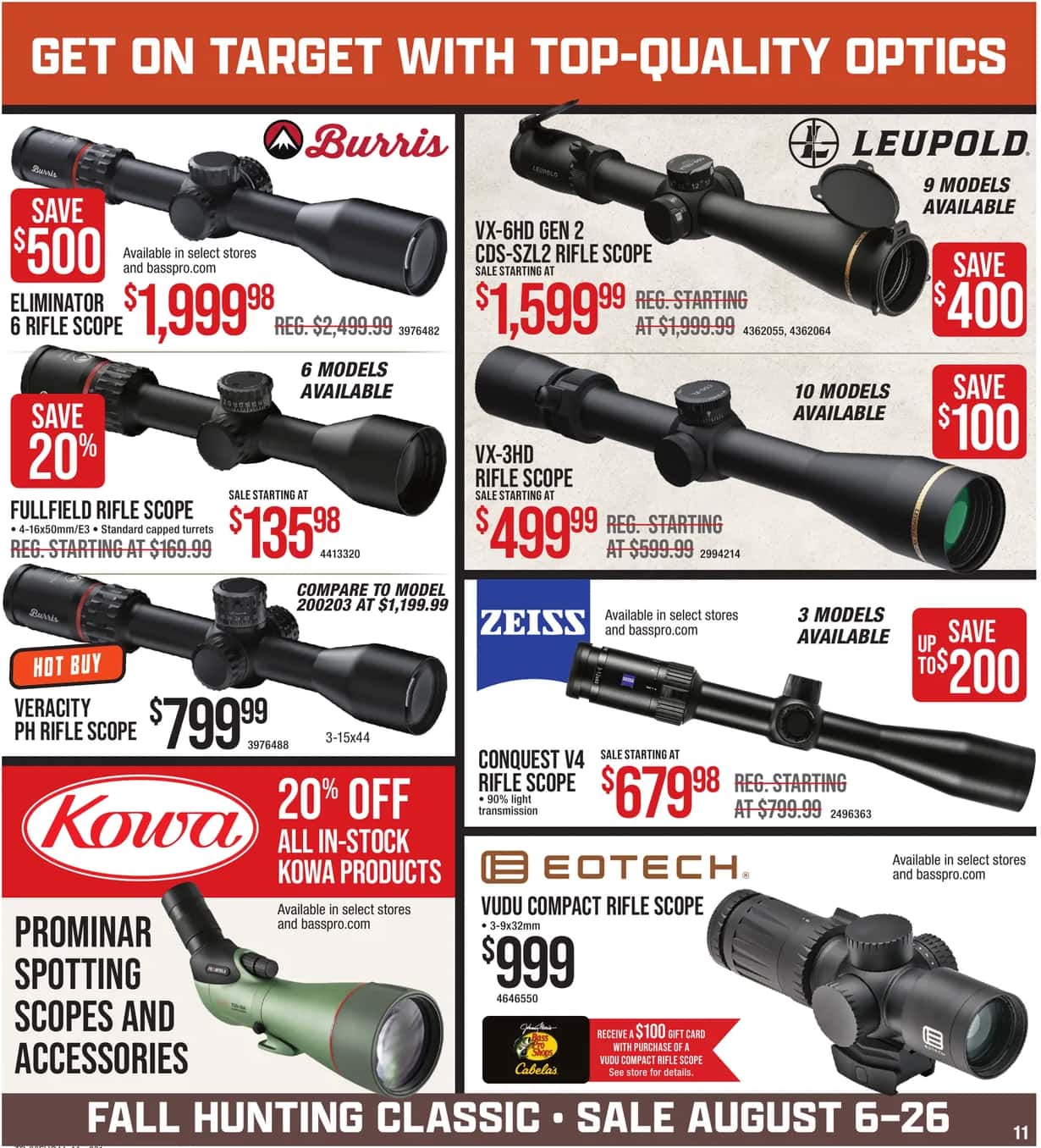 Bass Pro Shops Ad September 2026 - Image 1 August 6 - 26