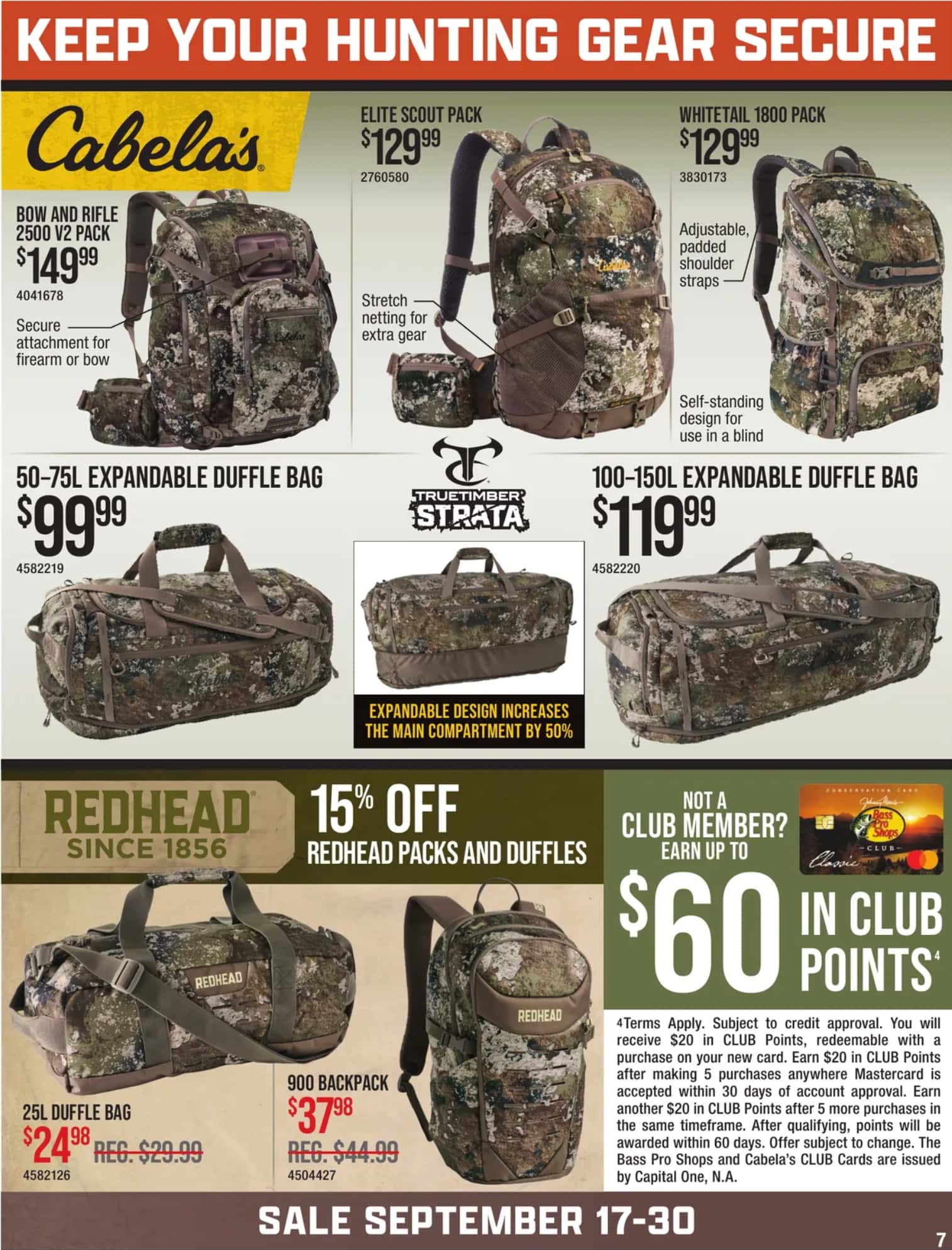 Bass Pro Shops Ad October 1 - 28, 2026 - Image 1 September 17 - 30