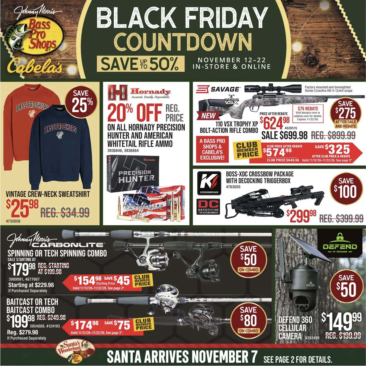 Bass Pro Shops Black Friday Deals Ad 2026 - Image 1 Nov 11 - 22 (Early Black Friday)