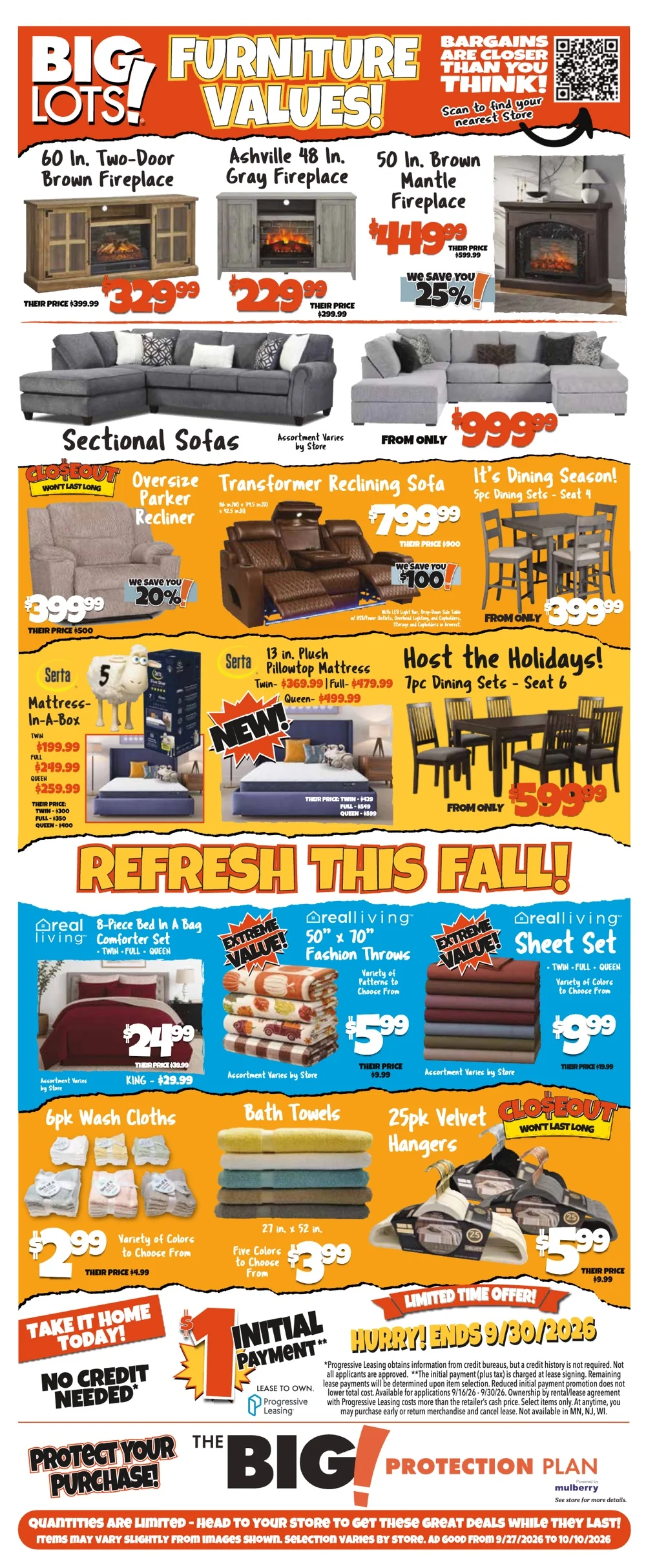 Big Lots Weekly Ad September 27 - October 10, 2026 - Image 1 Sept. 27 - Oct. 10