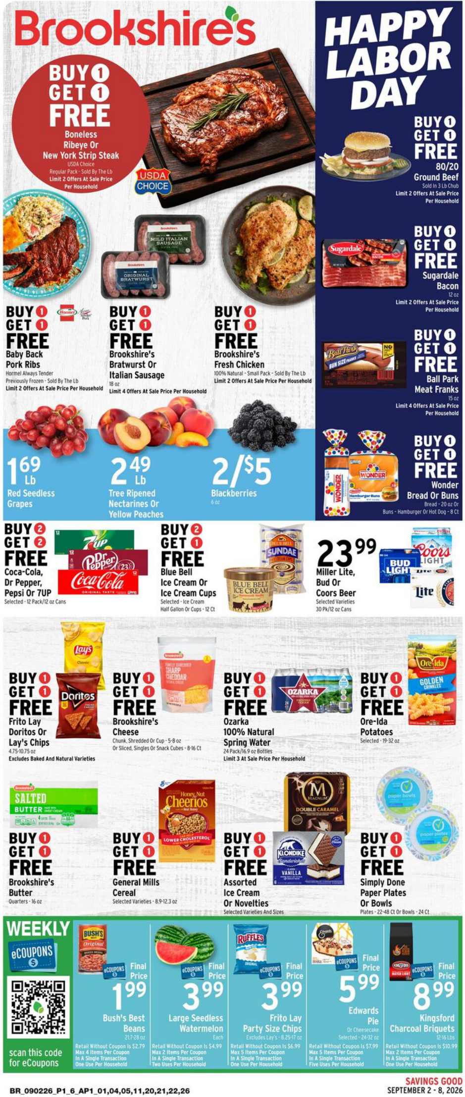 Brookshire'S Weekly Ad September 2 - 8, 2026 - Image 1 September 2 - 8