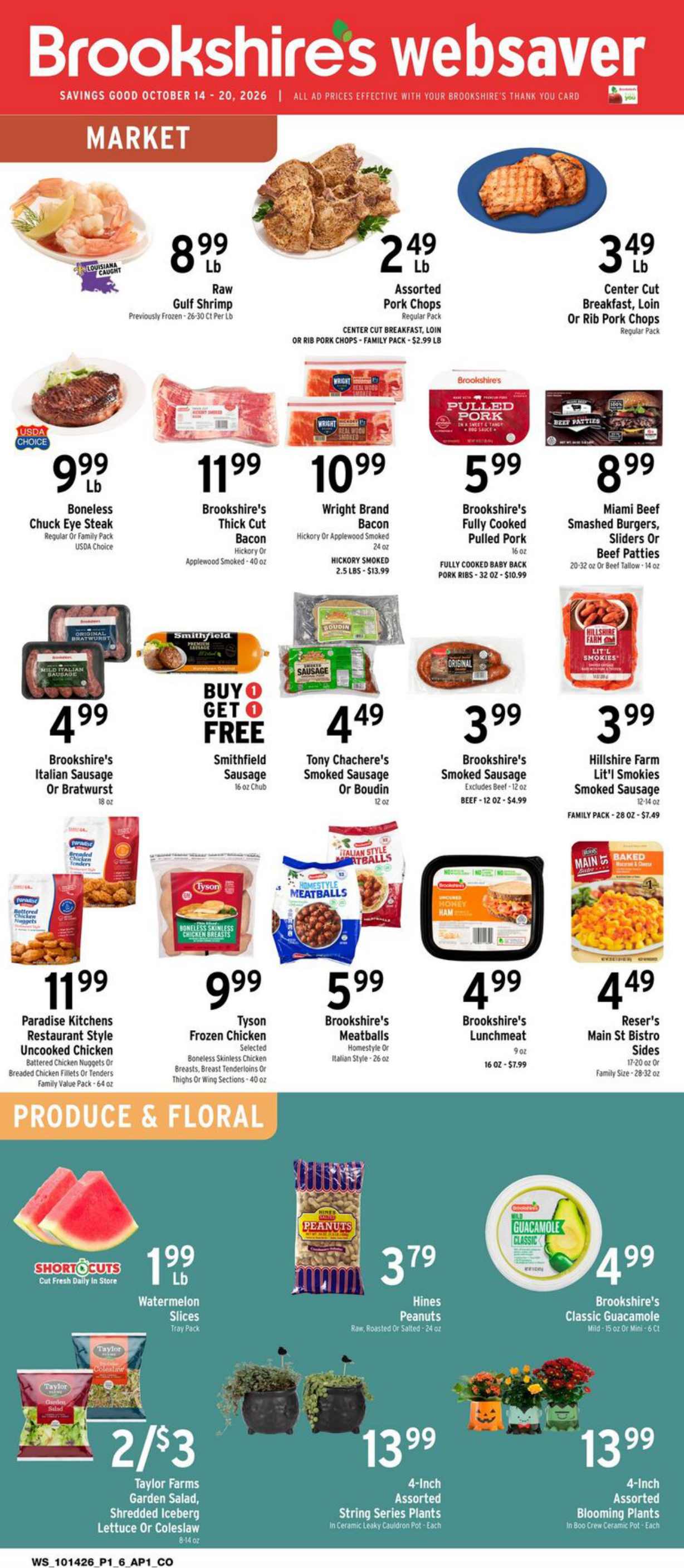 Brookshire'S Weekly Ad (October 14 - 20, 2026) - Image 1 Oct 14 - 20