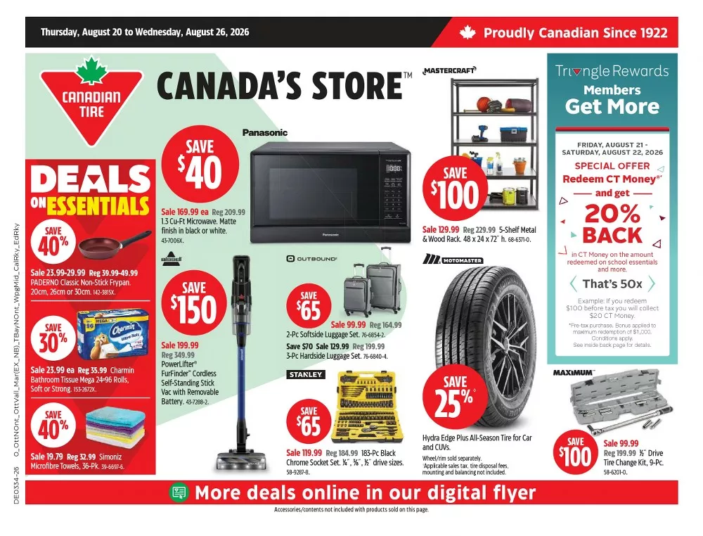 Canadian Tire Flyer August 27 - September 2, 2026 - Image 1 August 20 - 26