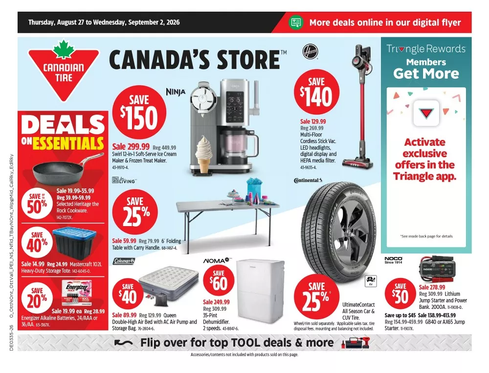 Canadian Tire Flyer August 27 - September 2, 2026 - Image 1 August 27 - September 2