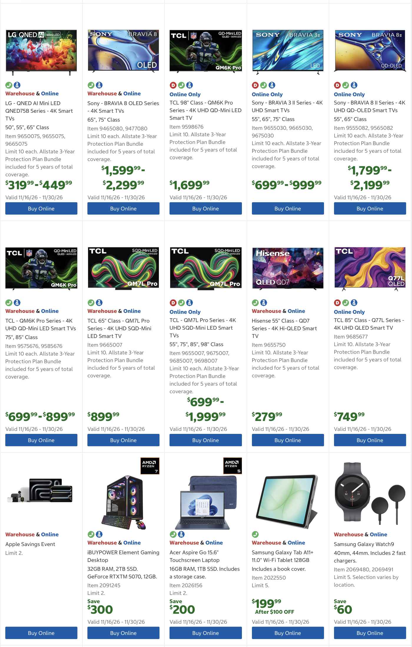 Costco Black Friday Deals Ad 2026 - Image 2 Nov 16 - 30
