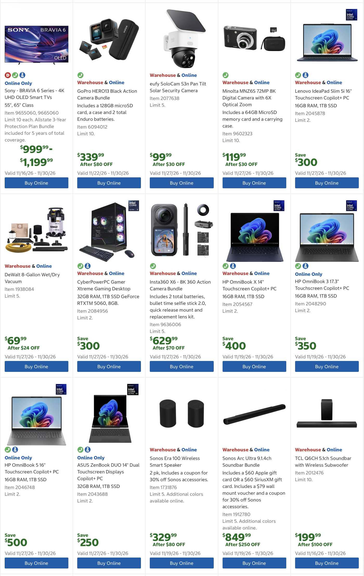 Costco Black Friday Deals Ad 2026 - Image 2 Nov 27 - 30