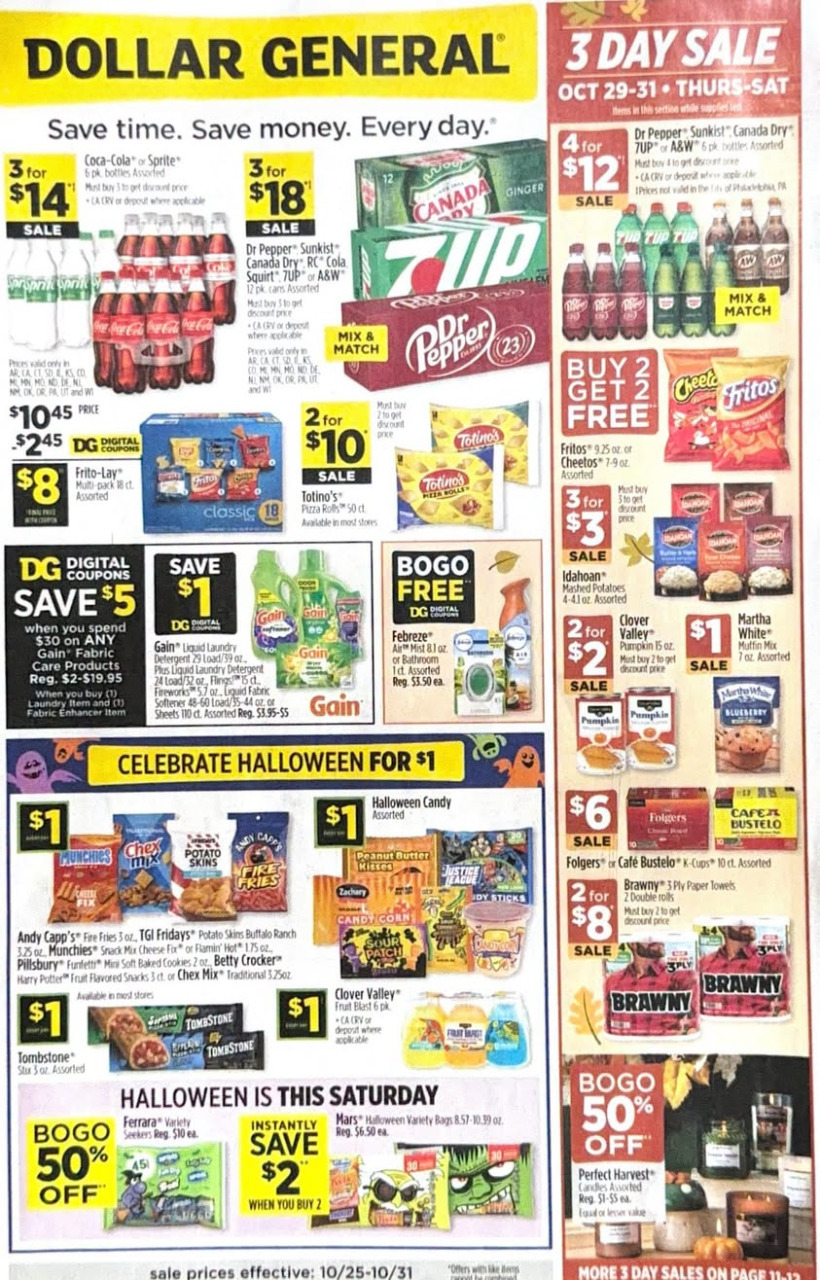 Dollar General Weekly Ad (Oct 25 - 31, 2026) Sneak Peek - Image 1 Oct 25 - 31