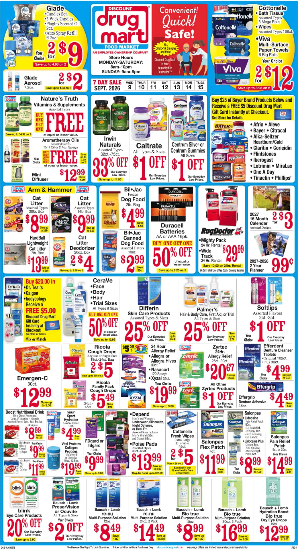 Discount Drug Mart Weekly Ad September 9 – 15, 2026 - Image 1 September 9 - 15
