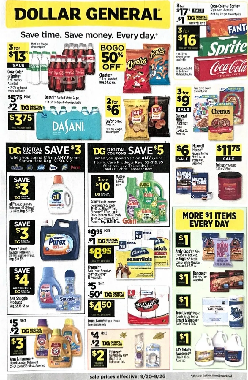 Dollar General Weekly Ad September 13 - 19, 2026 - Image 1 September 20 -26
