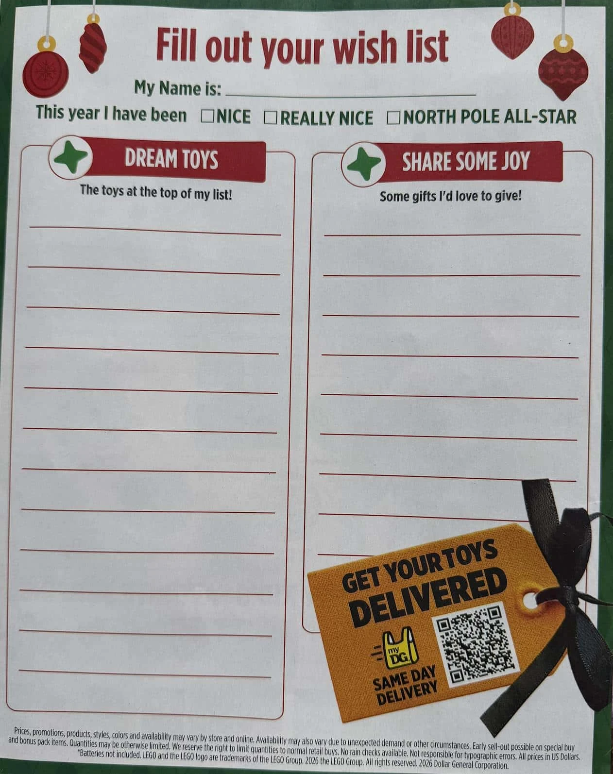 Dollar General Christmas Deals Ad 2026 - Image 2 Oct 22 - Dec 24