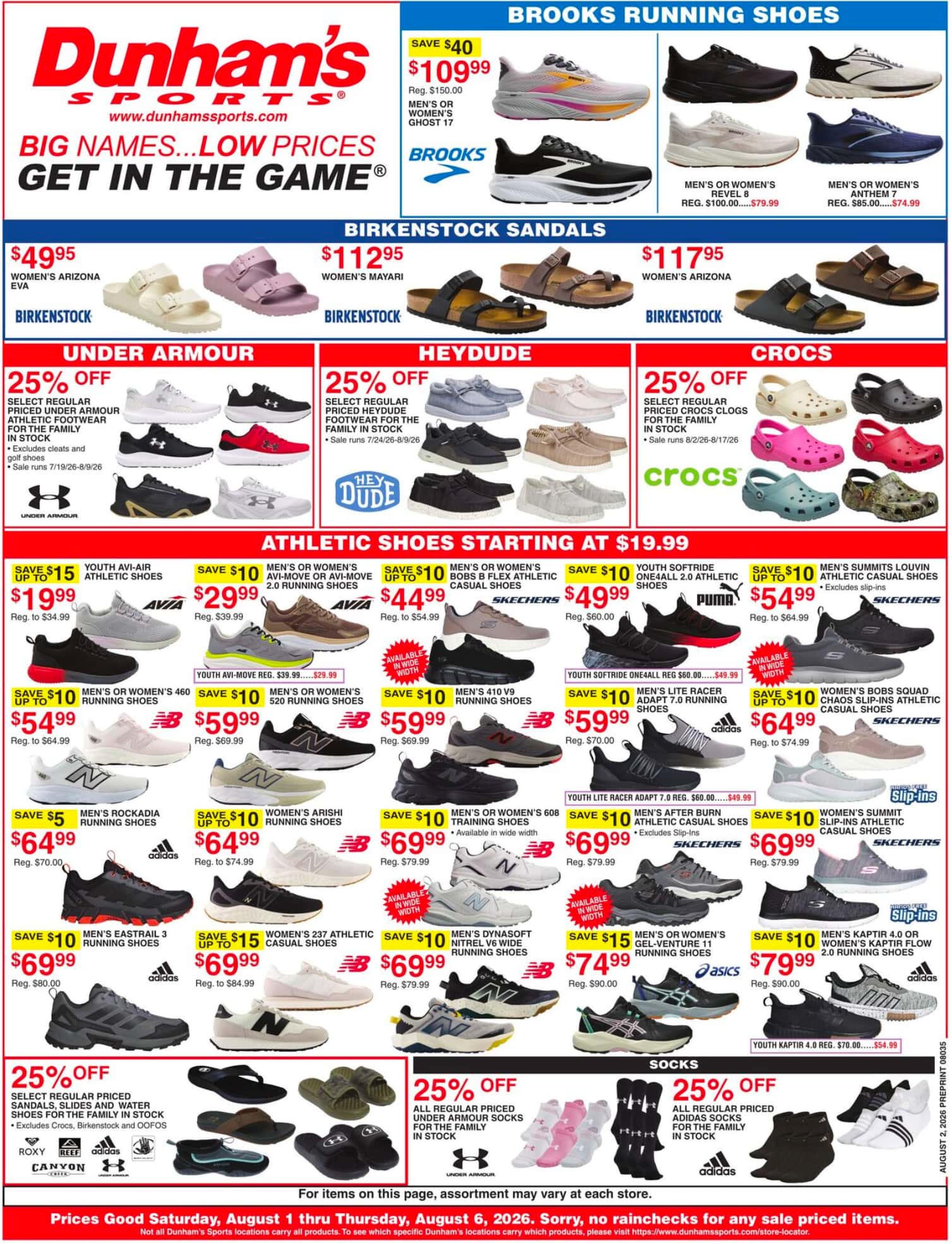 Dunham'S Sports Weekly Ad August 1 - 6, 2026 - Image 1 August 1 - 6