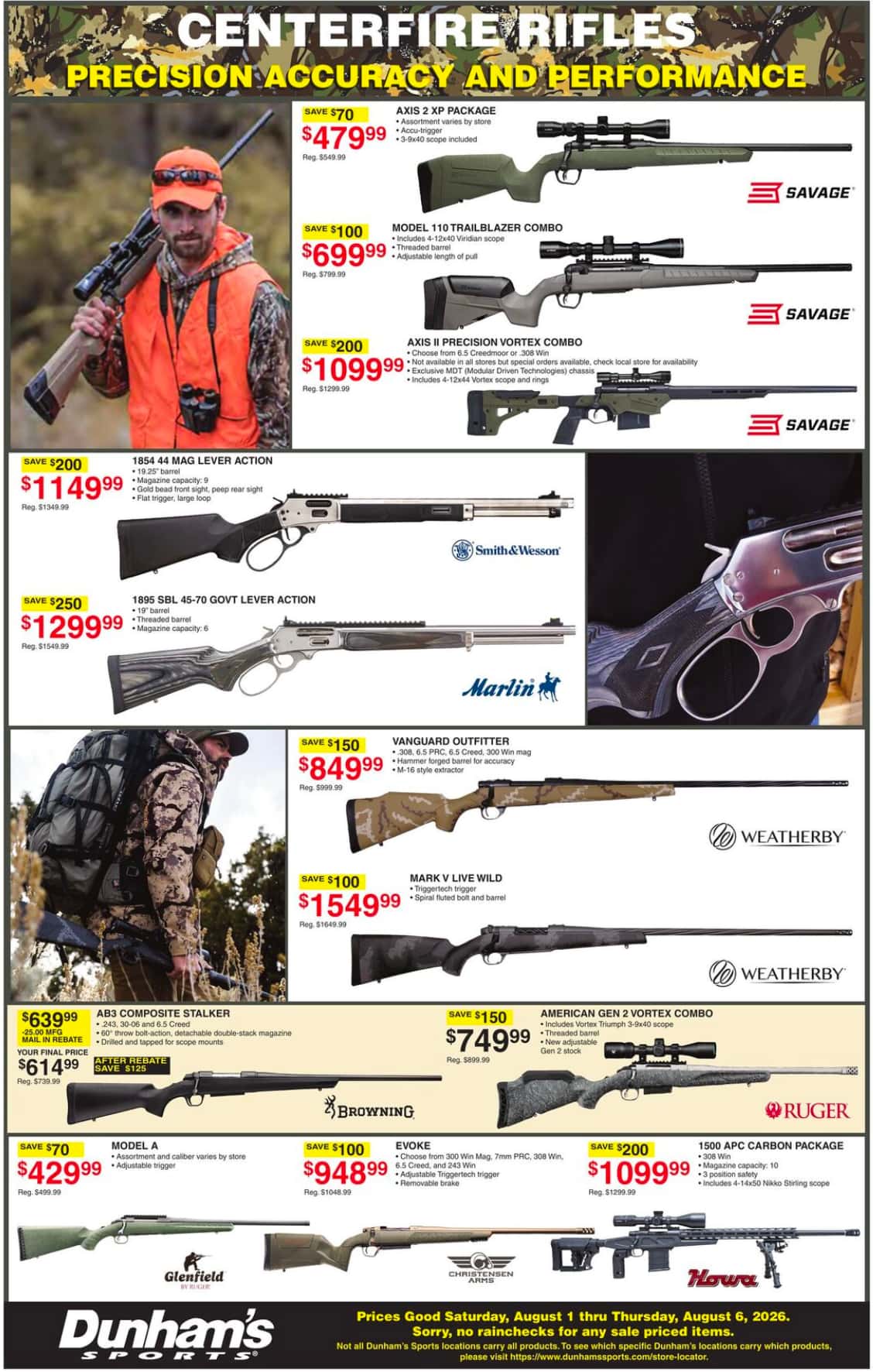Dunham'S Sports Weekly Ad August 1 - 6, 2026 - Image 1 August 1 - 6