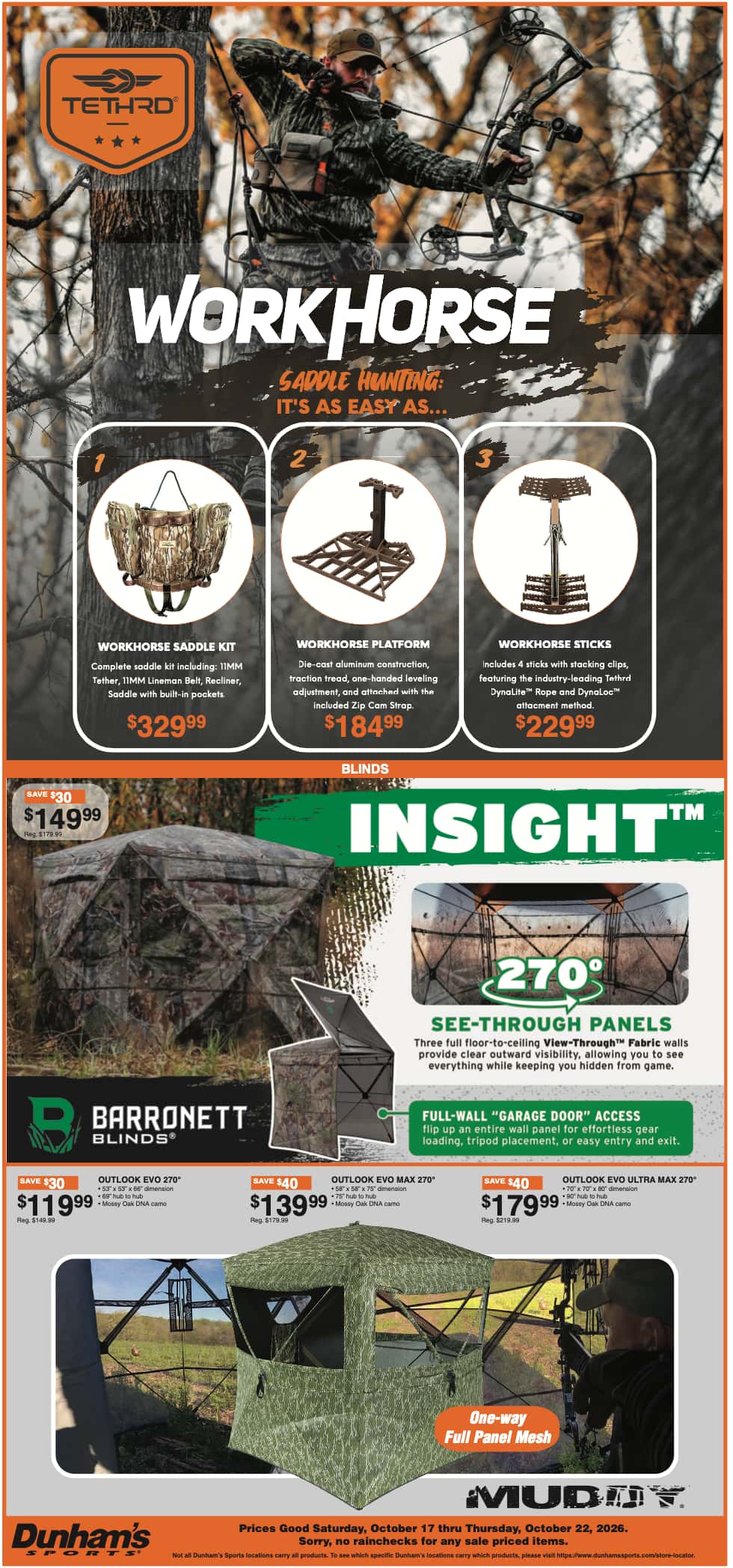 Dunham'S Sports Weekly Ad (Oct 24 - 29, 2026) - Image 1 Oct 17 - 22