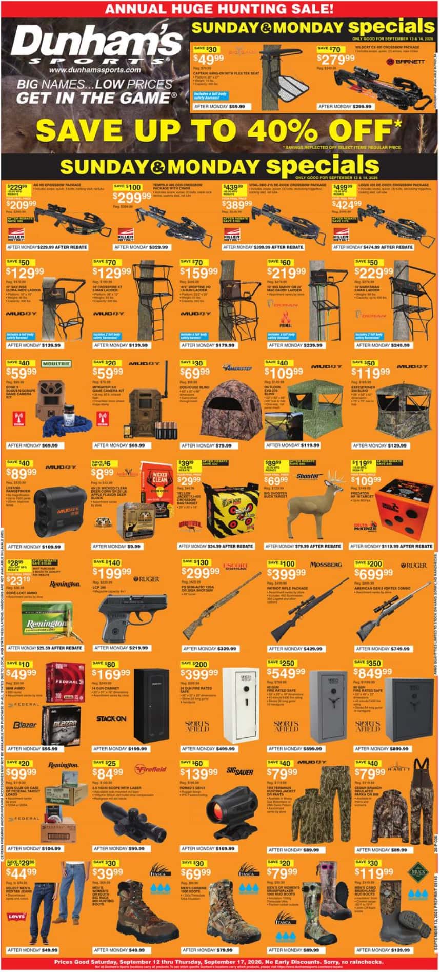 Dunham'S Sports Weekly Ad September 12 - 17, 2026 - Image 1 September 12 - 17