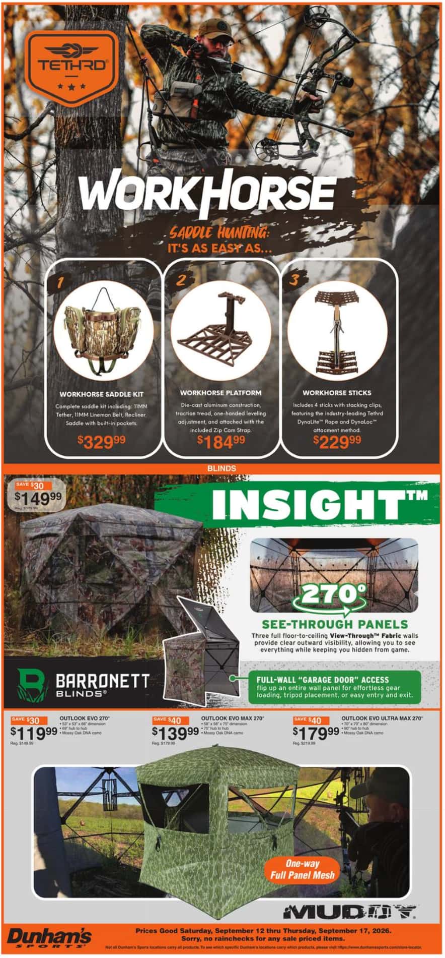 Dunham'S Sports Weekly Ad September 12 - 17, 2026 - Image 1 September 12 - 17