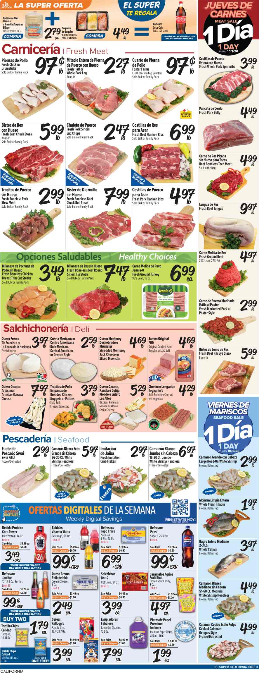 El Super Weekly Ad Sept. 30 – Oct. 6, 2026 (Anuncio Semanal) - Image 1 Sept. 30 - Oct. 6