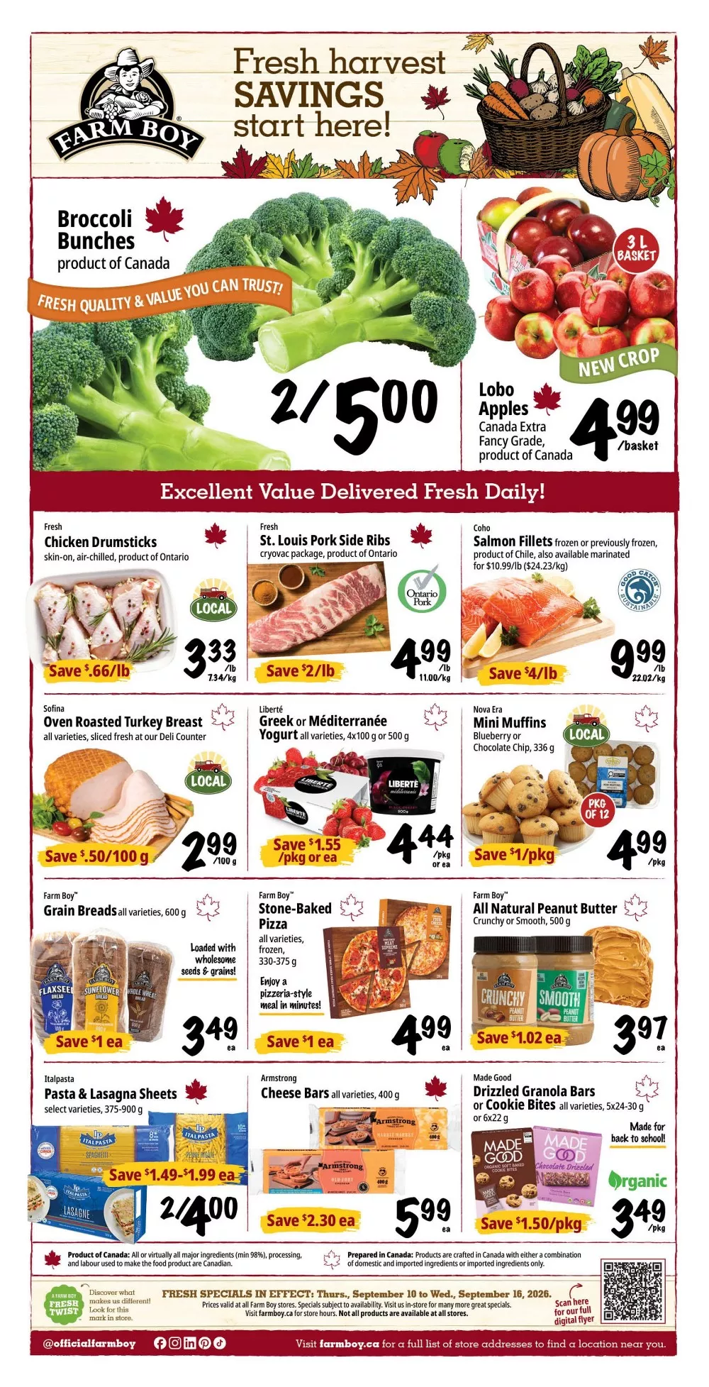 Farm Boy Flyer September 10 - 16, 2026 - Image 1 September 10 - 16