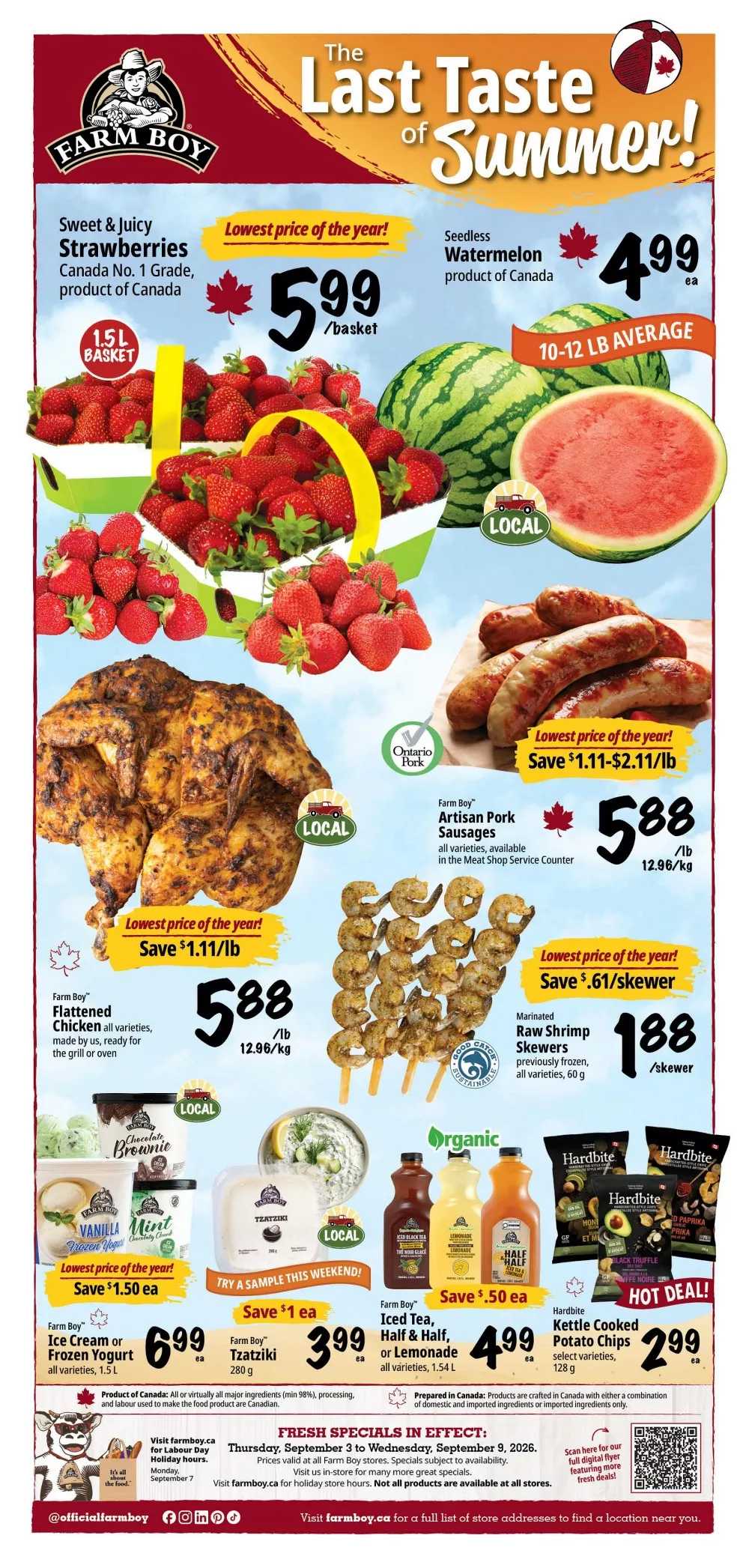 Farm Boy Flyer September 10 - 16, 2026 - Image 1 September 3 - 9