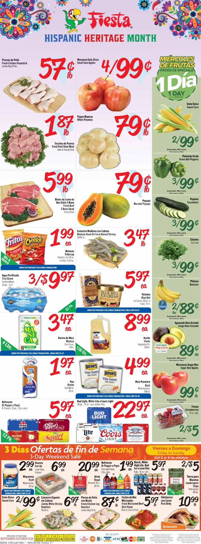 Fiesta Weekly Ad Sept. 30 – Oct. 6, 2026 (Anuncio Semanal) - Image 1 Sept. 30 - Oct. 6