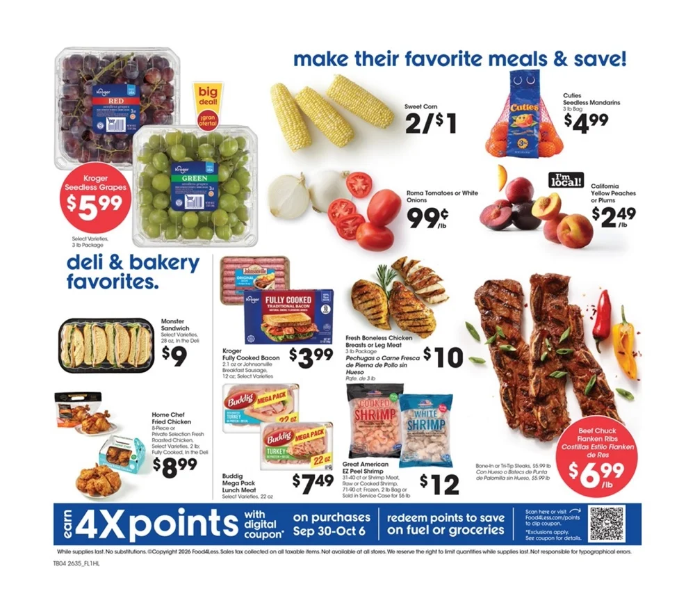 Food 4 Less Weekly Ad Oct 14 - 20, 2026 (Anuncio Semanal) - Image 1 Sept. 30 - Oct. 6