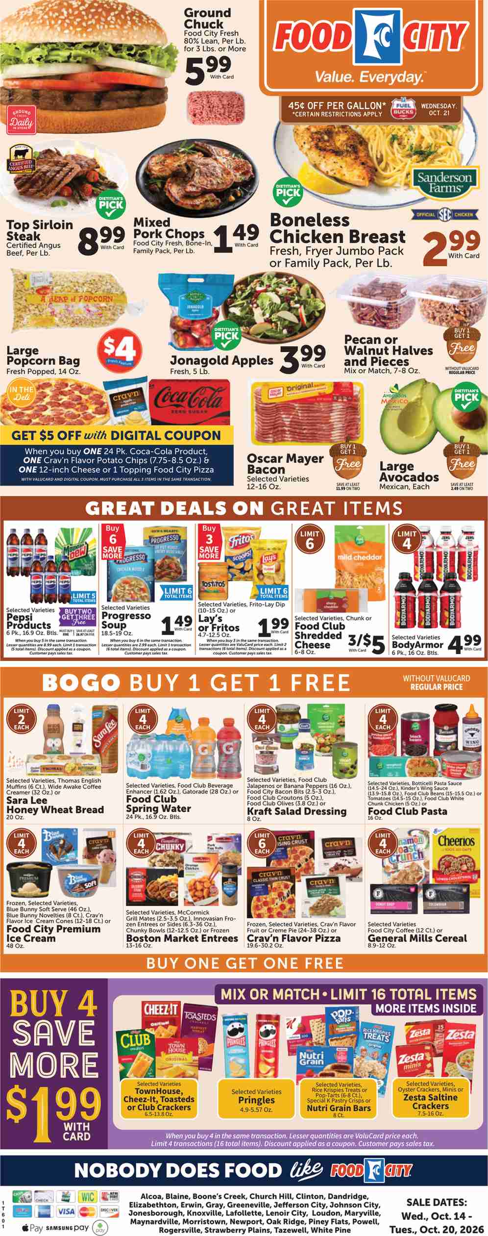 Food City Weekly Ad (Oct 14 - 20, 2026) - Image 1 Oct 14 - 20