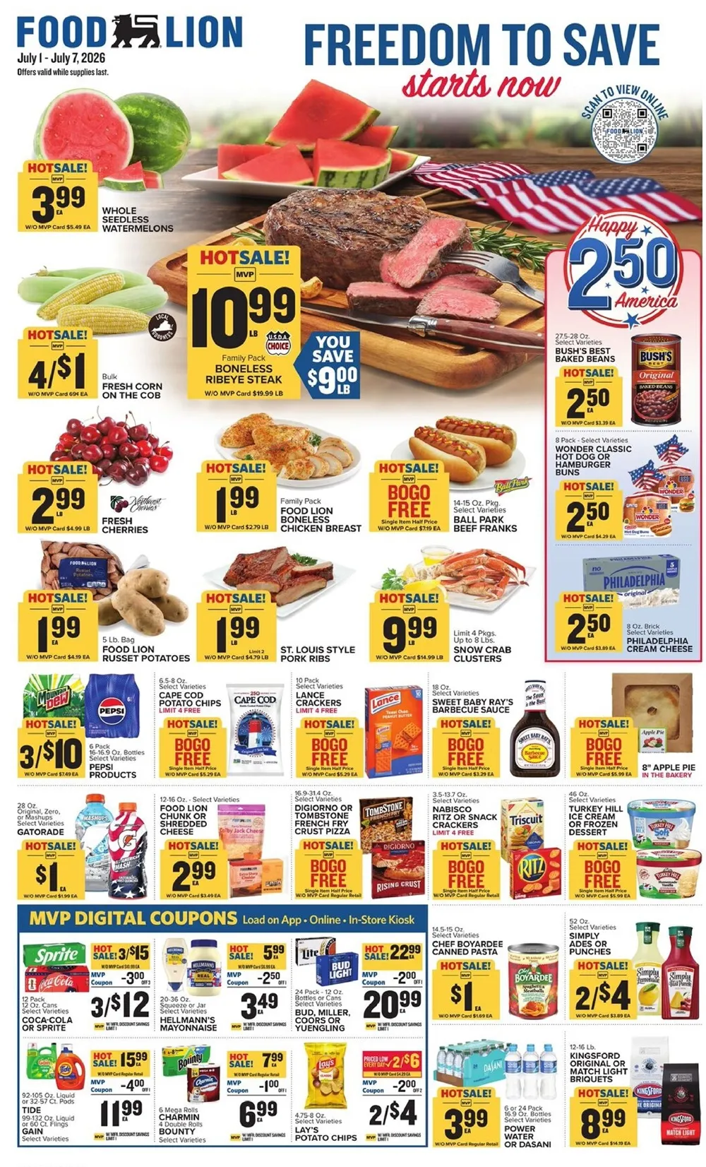 Food Lion Weekly Ad July 15 - 21, 2026 - Image 1 July 1 - 7