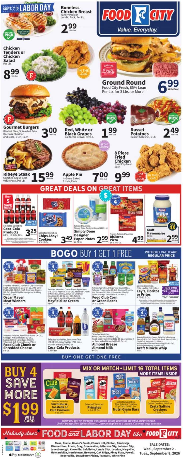 Food City Weekly Ad September 2 - 8, 2026 - Image 1 September 2 - 8