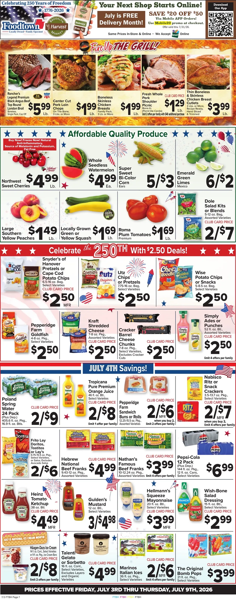 Foodtown Weekly Ad July 10 - 16, 2026 - Image 1 July 3 - 9