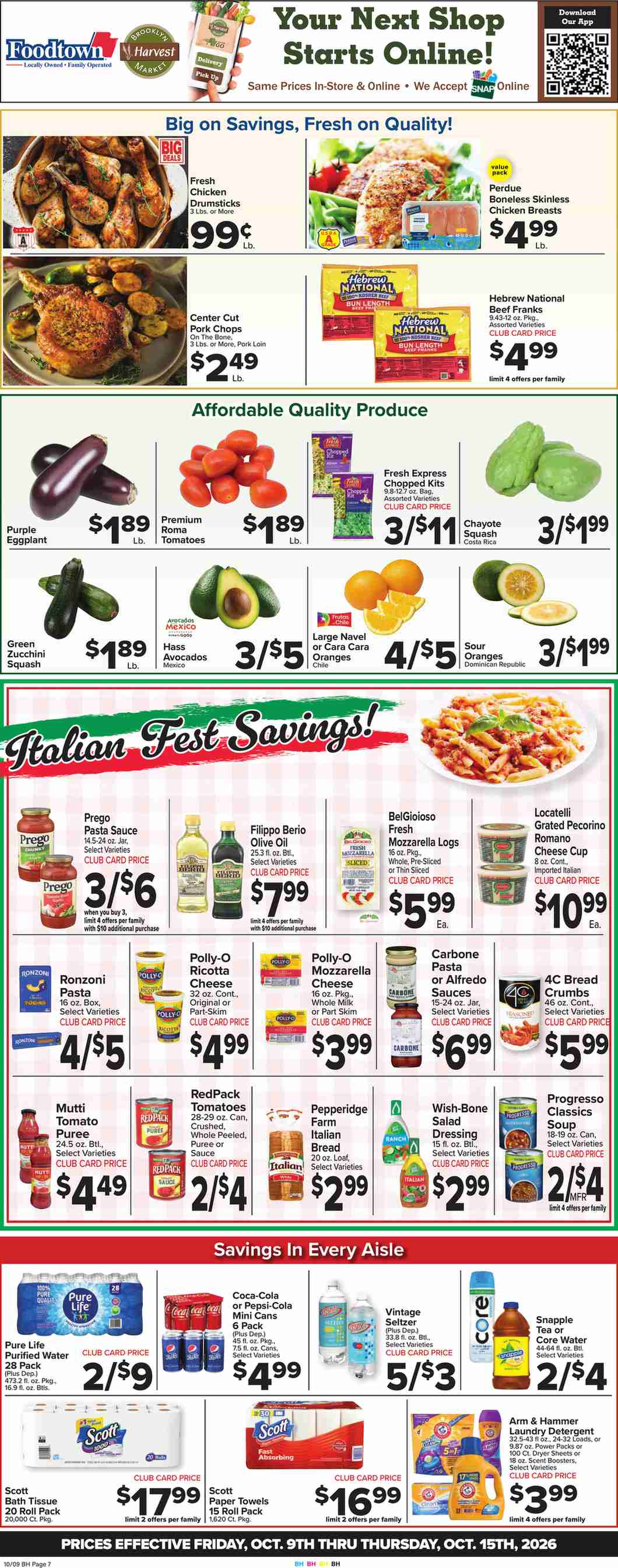 Foodtown Weekly Ad (Oct 16 - 22, 2026) Preview - Image 1 October 9 - 15