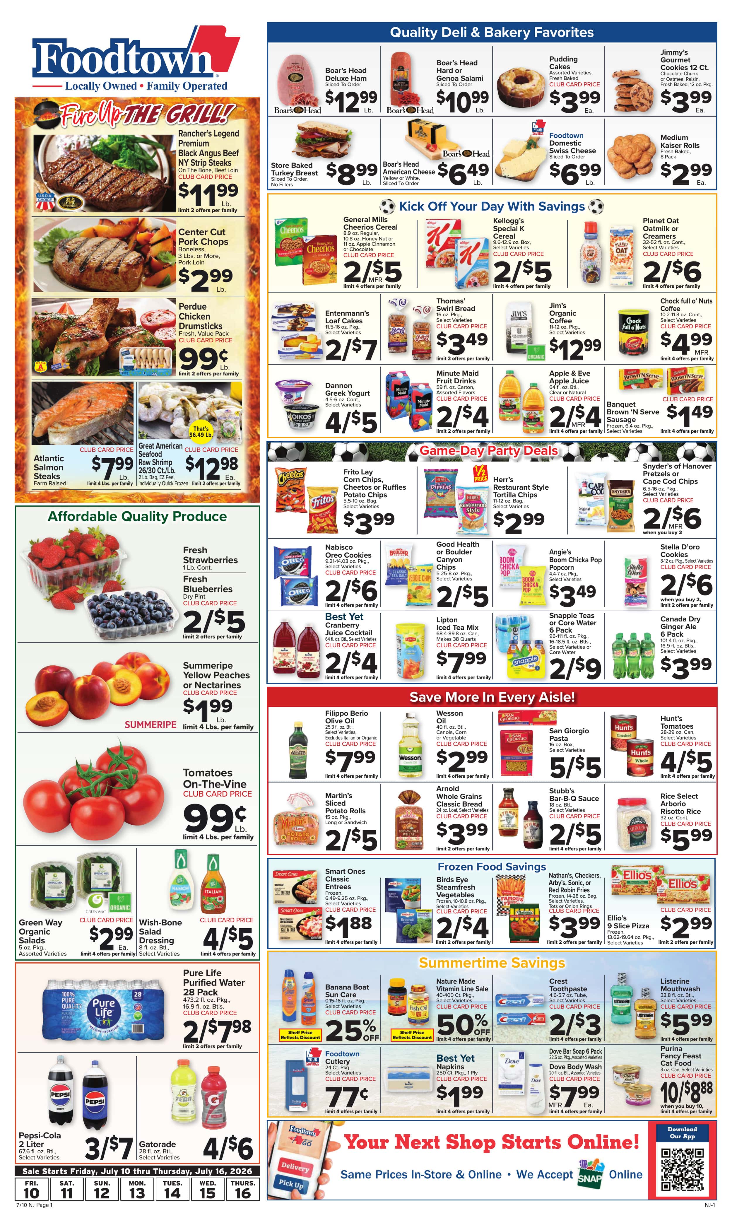 Foodtown Weekly Ad July 10 - 16, 2026 - Image 1 July 10 - 16