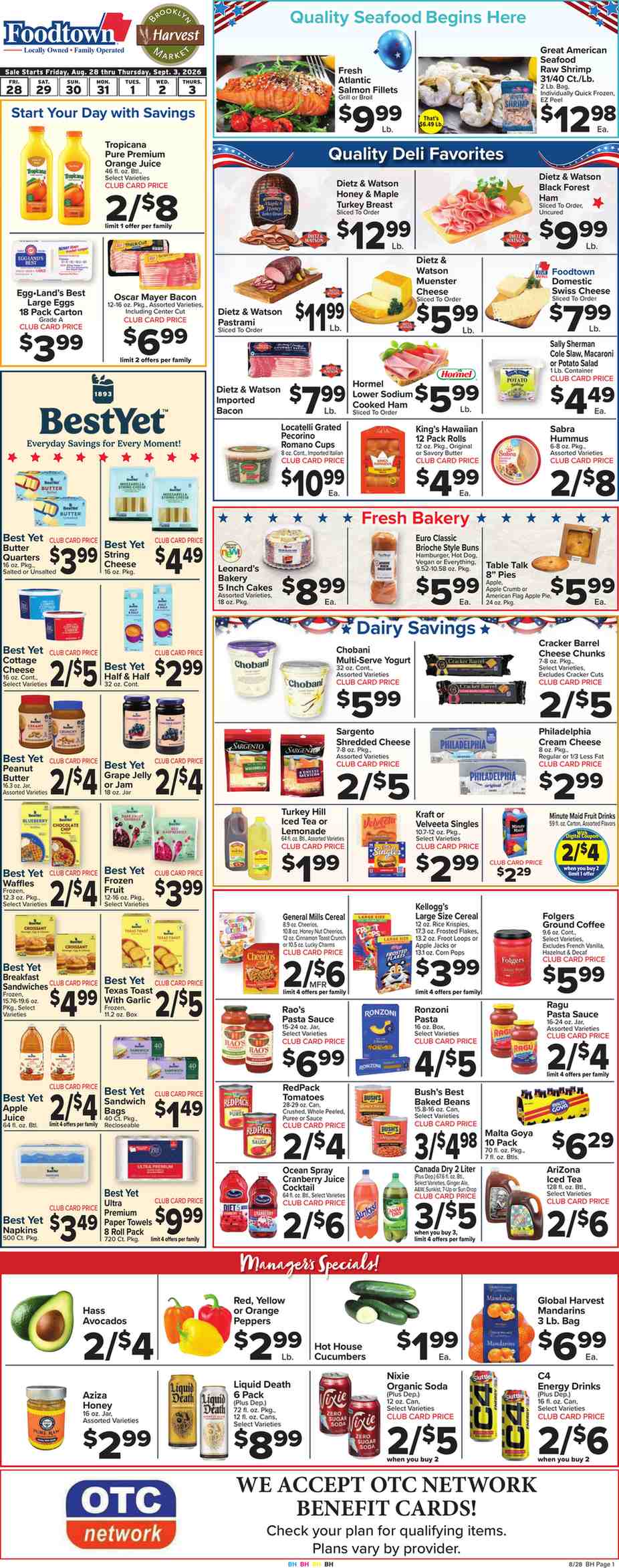 Foodtown Weekly Ad August 28 - September 3, 2026 - Image 1 August 28 - September 3, 2026