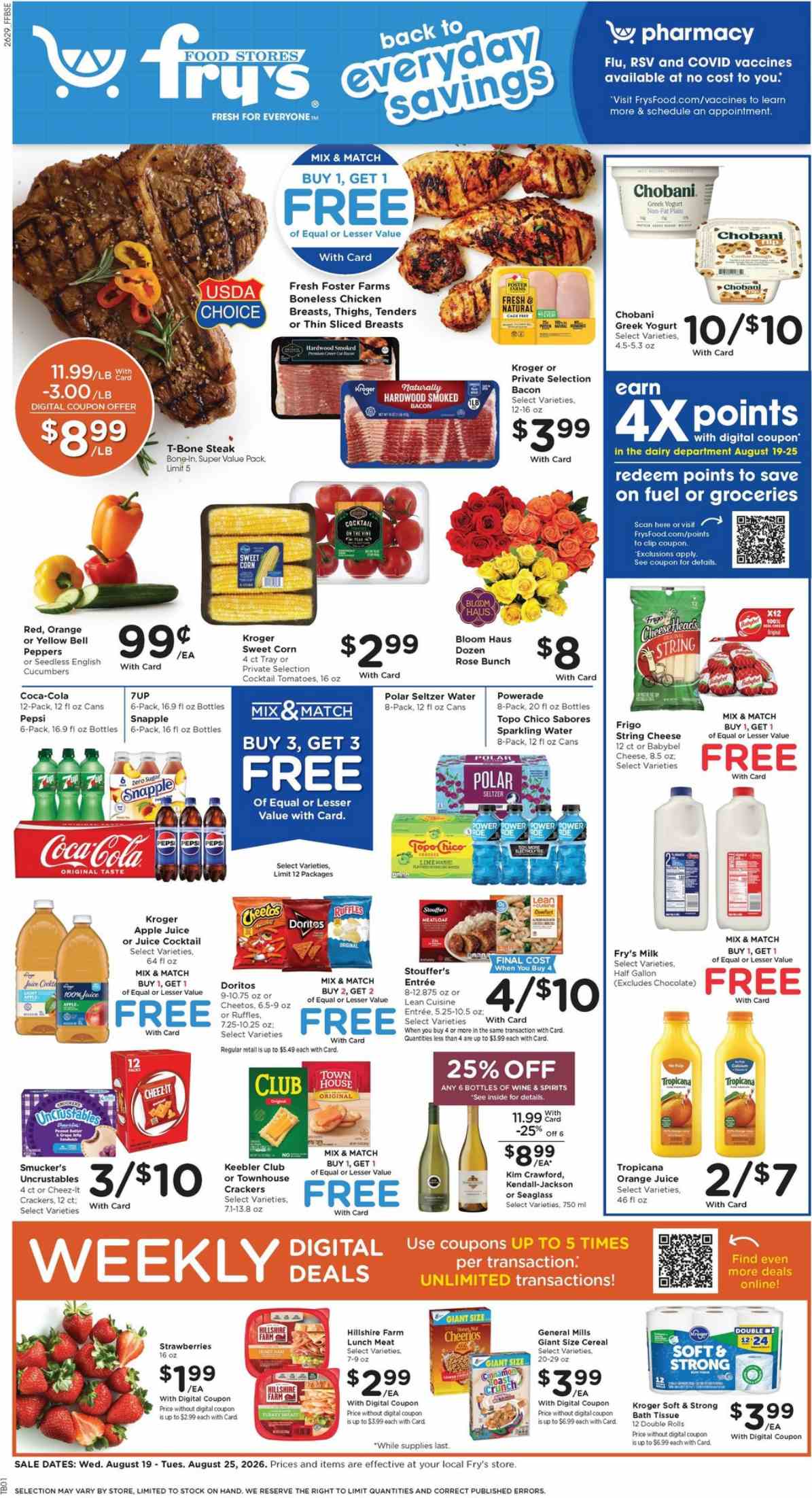 Fry'S Food Weekly Ad August 26 - September 1, 2026 - Image 1 August 19 – 25