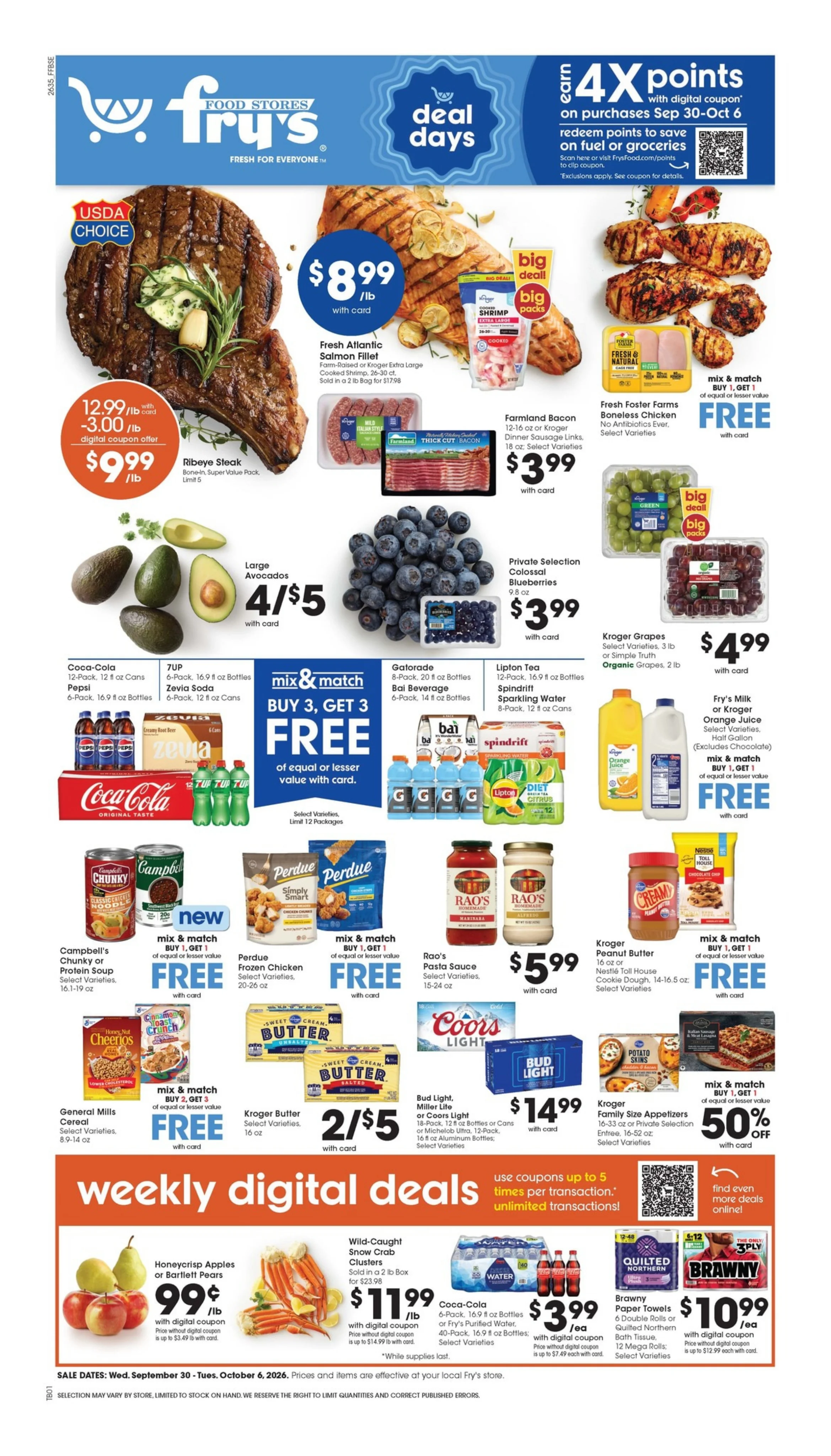 Fry'S Food Weekly Ad (October 14 - 20, 2026) Early Preview - Image 1 Sept. 30 - Oct. 6