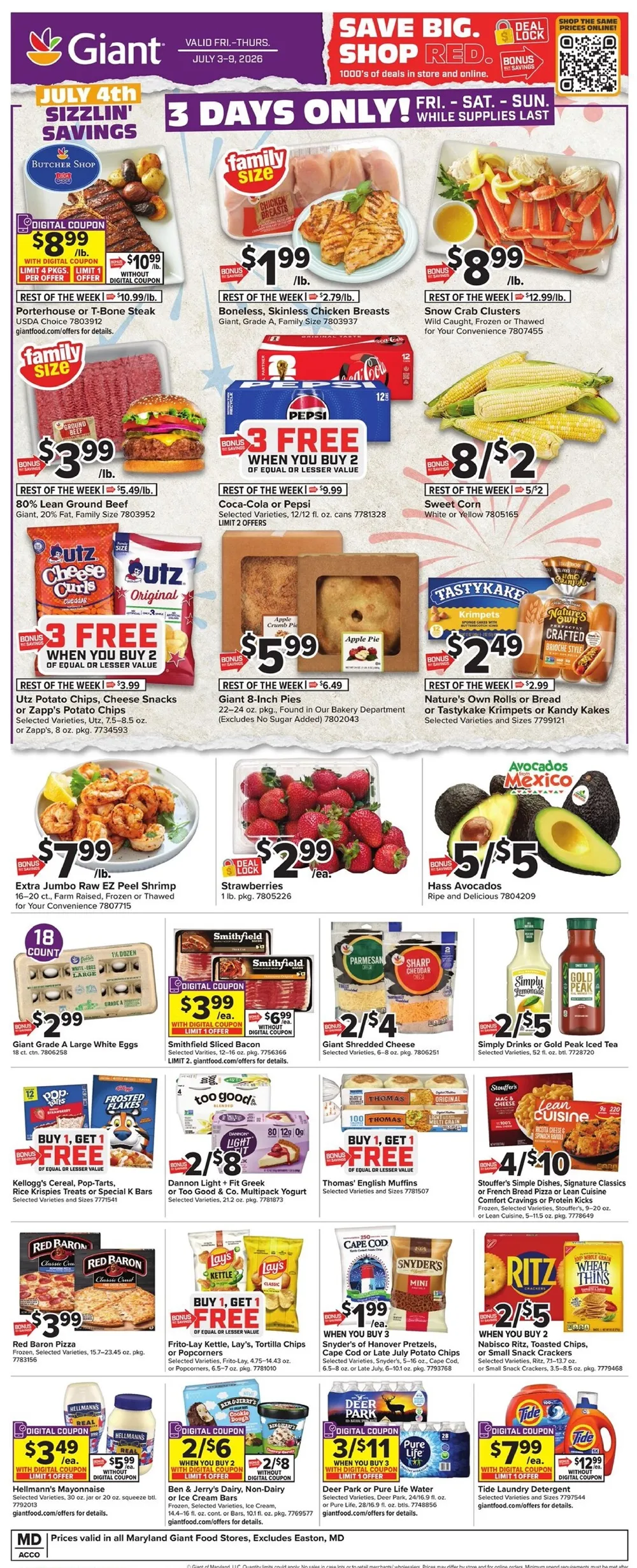 Giant Food Weekly Ad July 10 - 16, 2026 - Image 1 July 3 - 9